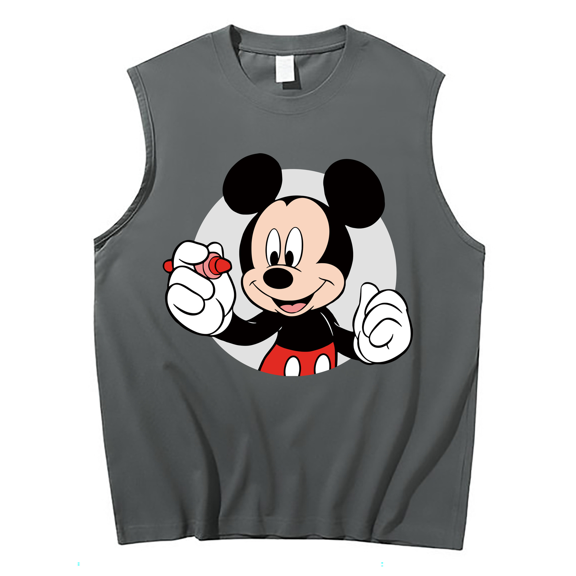 ミッキーマウス Mickey Mouse コットン100％タンクトップ（フロントプリント）